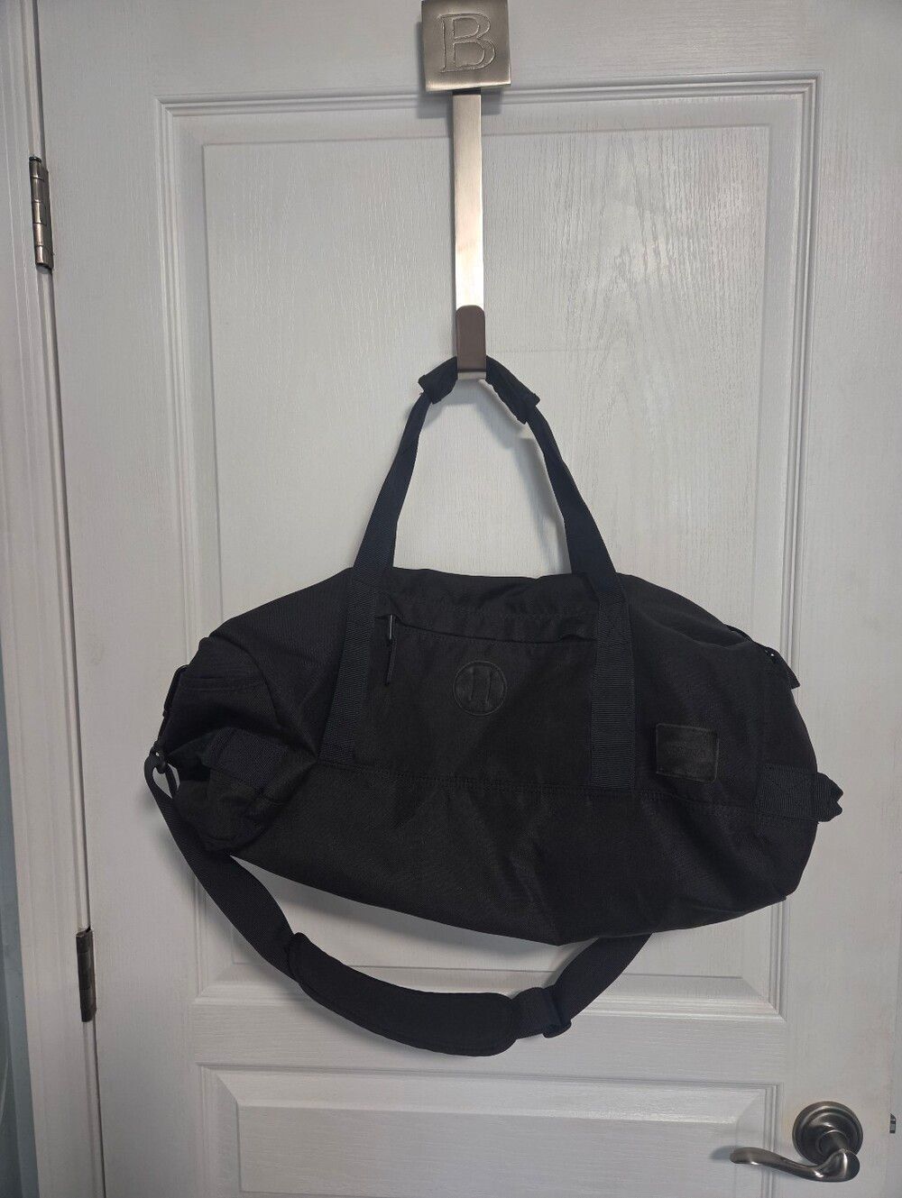 Nixon Pipes 35L Duffel Bag Nylon All Black Travel Bag Gym Skate Adventure